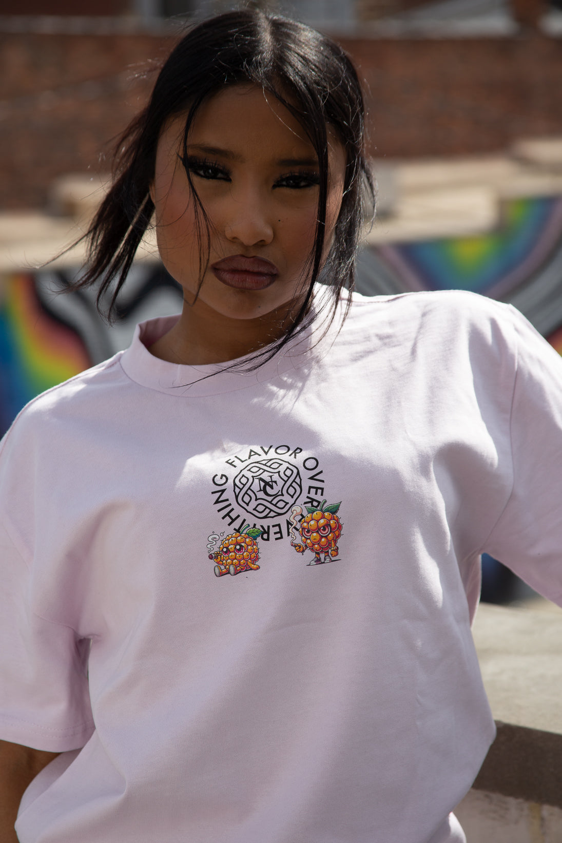 Orange Berry Oversized Tee