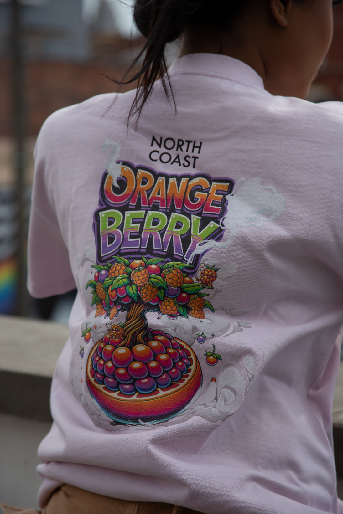 Orange Berry Oversized Tee